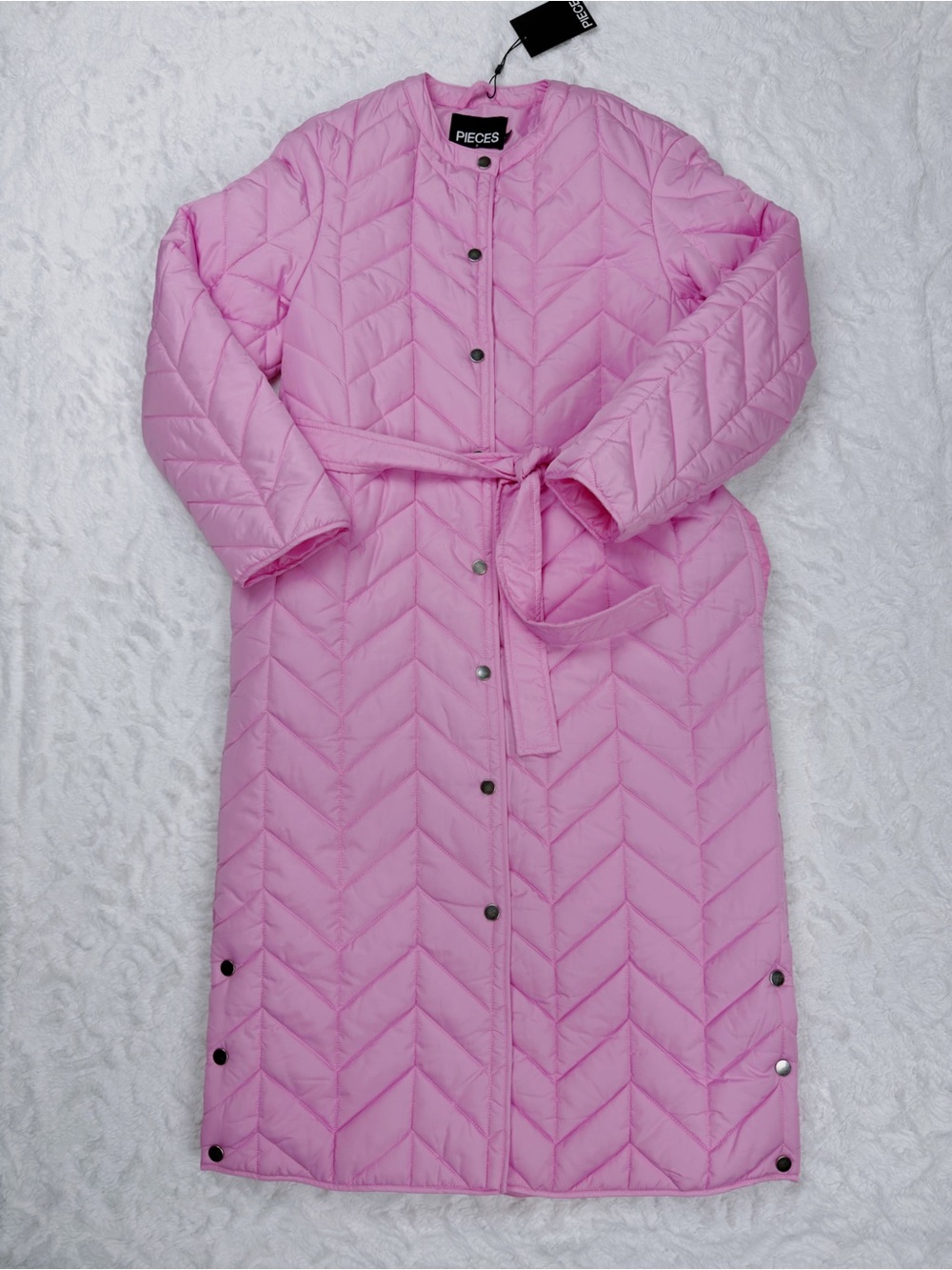 ASOS PIECES Longline Quilted Jacket - Picture 4 of 7